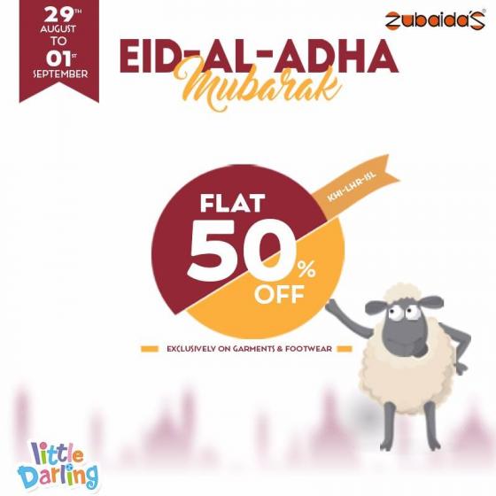 Zubaidas EID UL ADHA Celebrations! Flat 50 OFF on ALL GARMENTS